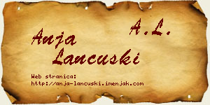 Anja Lančuški vizit kartica